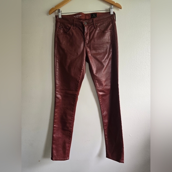 AG Adriano Goldschmied, The Legging Ankle, Deep Red-Brown, Size 27R - Picture 2 of 6
